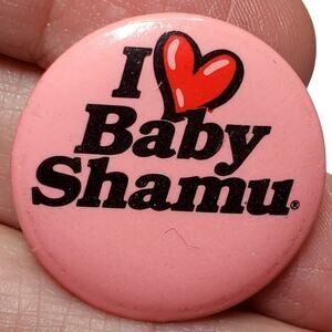 I Love Baby Shamu 1985 SeaWorld FL Orca Whale 1" Vtg Mini Pinback Button